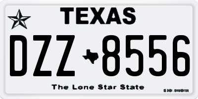 TX license plate DZZ8556