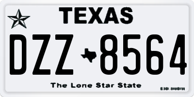 TX license plate DZZ8564