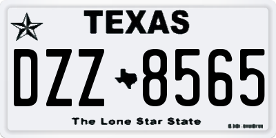 TX license plate DZZ8565