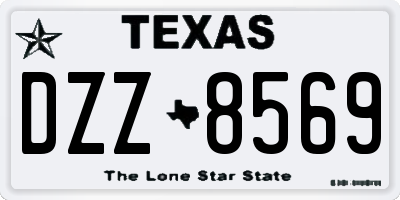 TX license plate DZZ8569
