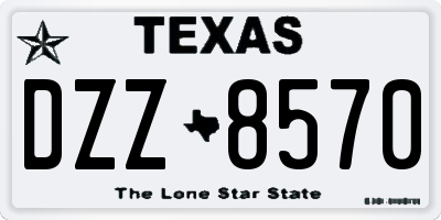 TX license plate DZZ8570