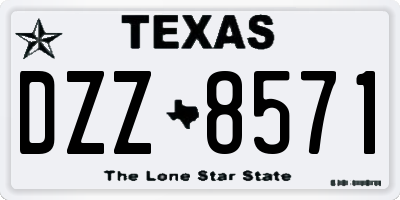 TX license plate DZZ8571