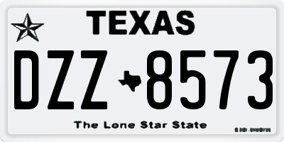 TX license plate DZZ8573