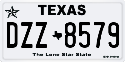 TX license plate DZZ8579