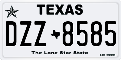 TX license plate DZZ8585