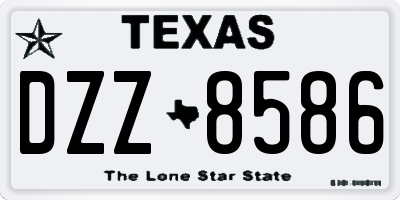 TX license plate DZZ8586