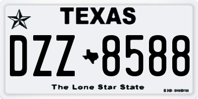 TX license plate DZZ8588