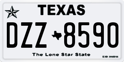 TX license plate DZZ8590