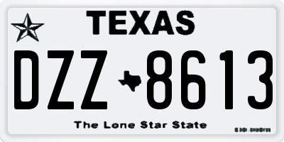 TX license plate DZZ8613