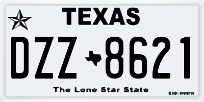 TX license plate DZZ8621