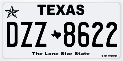 TX license plate DZZ8622