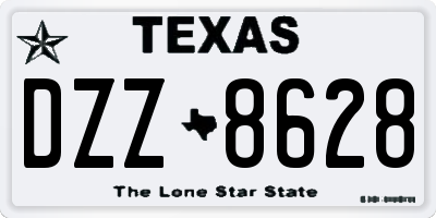 TX license plate DZZ8628