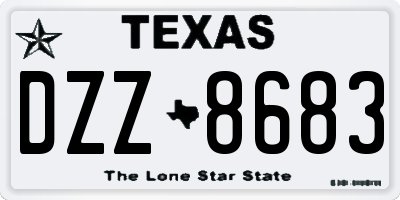 TX license plate DZZ8683