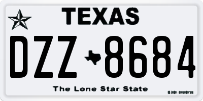 TX license plate DZZ8684