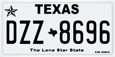 TX license plate DZZ8696