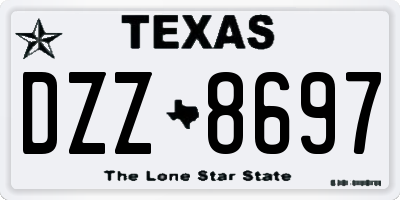 TX license plate DZZ8697