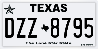 TX license plate DZZ8795