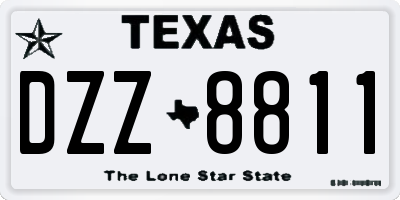 TX license plate DZZ8811