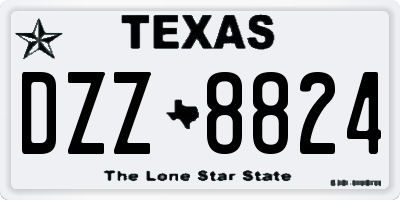 TX license plate DZZ8824