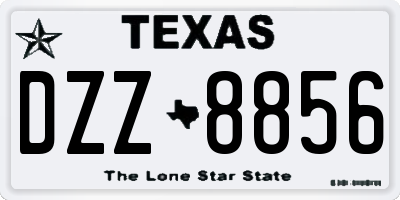 TX license plate DZZ8856