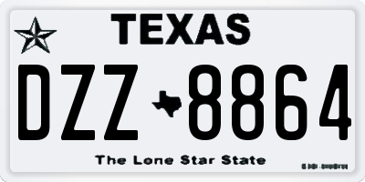 TX license plate DZZ8864