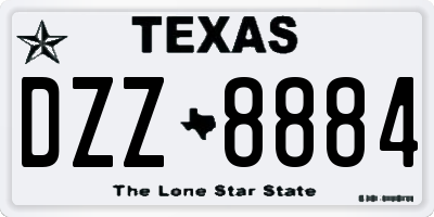 TX license plate DZZ8884