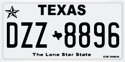 TX license plate DZZ8896