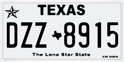 TX license plate DZZ8915