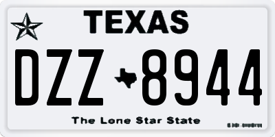 TX license plate DZZ8944