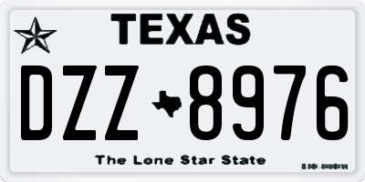 TX license plate DZZ8976