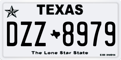 TX license plate DZZ8979