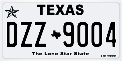 TX license plate DZZ9004