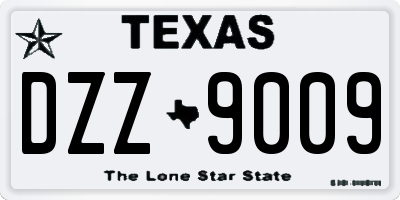 TX license plate DZZ9009