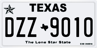 TX license plate DZZ9010