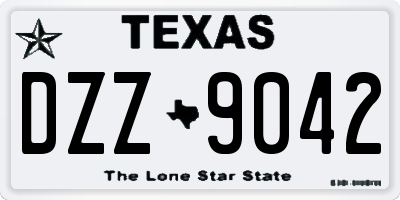 TX license plate DZZ9042