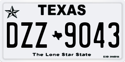 TX license plate DZZ9043