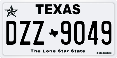 TX license plate DZZ9049