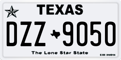 TX license plate DZZ9050