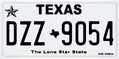 TX license plate DZZ9054