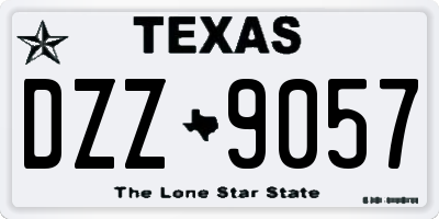 TX license plate DZZ9057