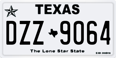 TX license plate DZZ9064