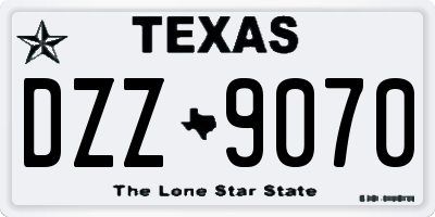 TX license plate DZZ9070