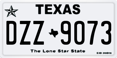 TX license plate DZZ9073