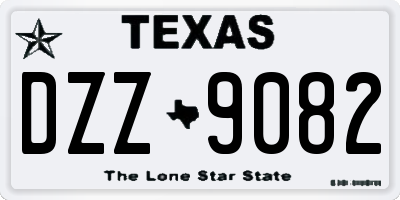 TX license plate DZZ9082