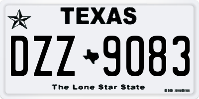 TX license plate DZZ9083