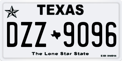 TX license plate DZZ9096