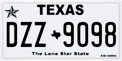 TX license plate DZZ9098