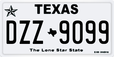 TX license plate DZZ9099