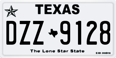 TX license plate DZZ9128