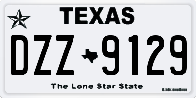 TX license plate DZZ9129